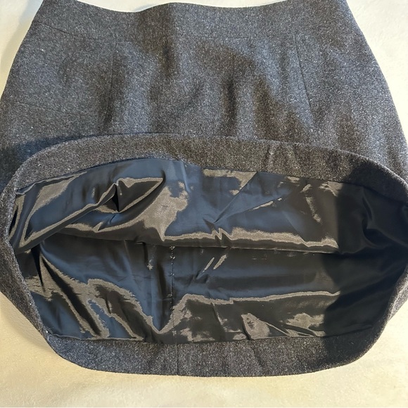 J. Crew Charcoal Gray Wool Blend Skirt Size 8 - Picture 3 of 11